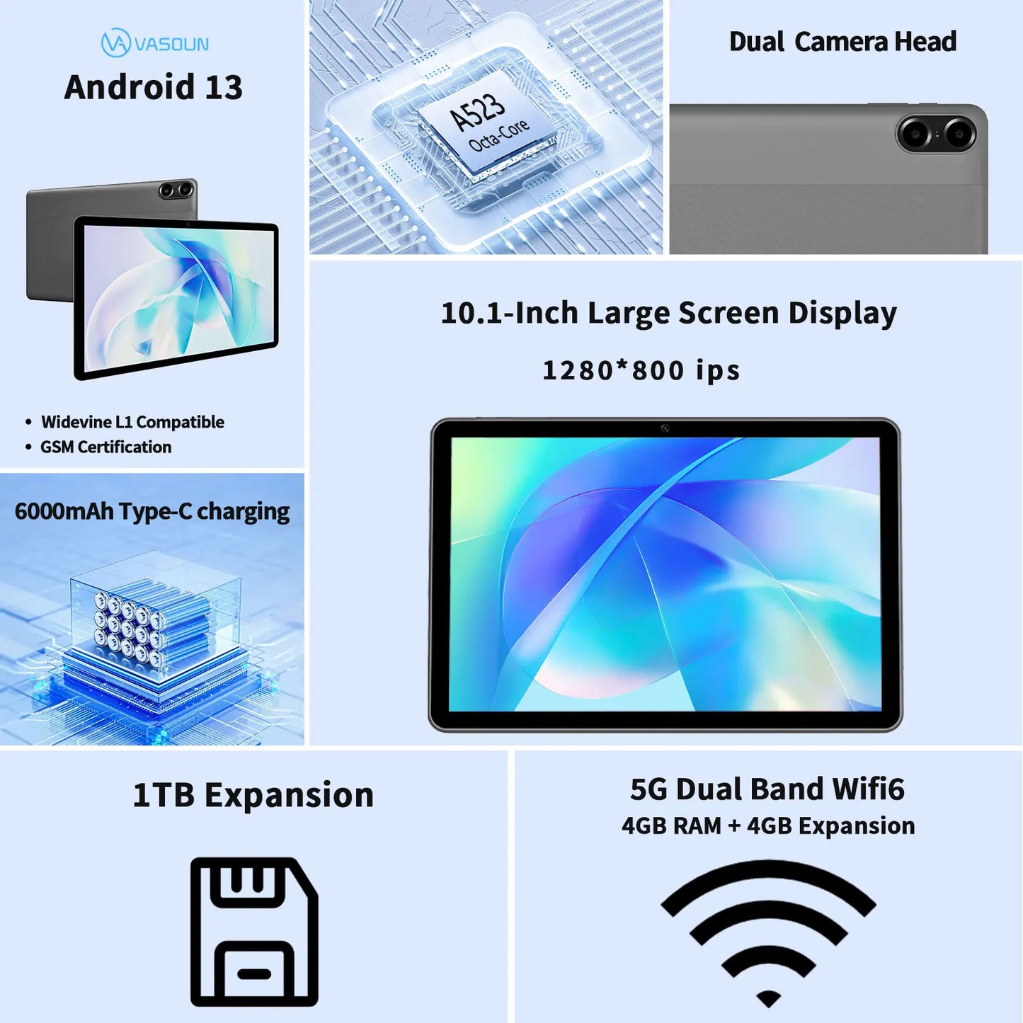 PRITOM TOUCH 10 Inch Android 13 Tablet