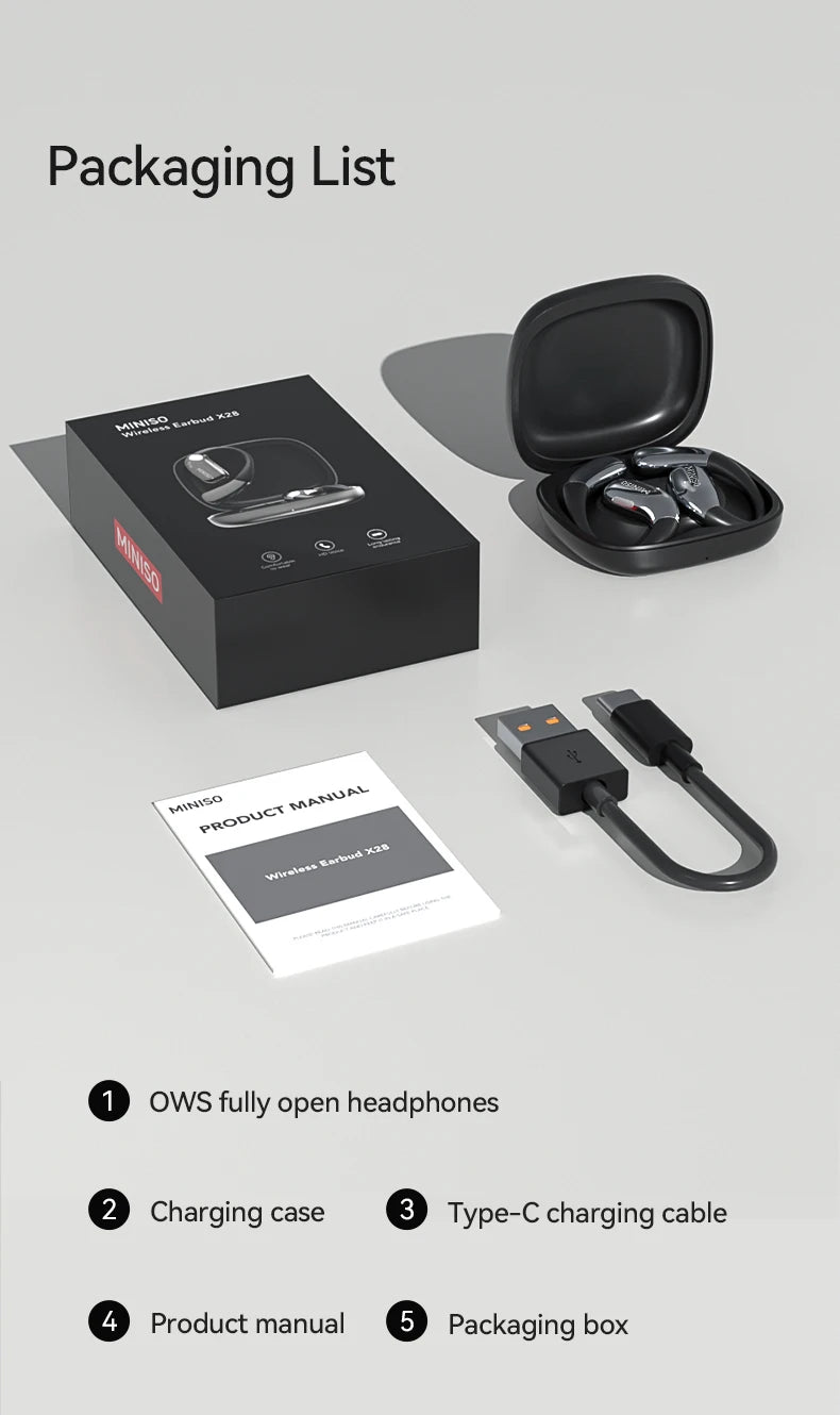 MINISO X28 Bluetooth Headset 5 Noise Cancelling Foldable