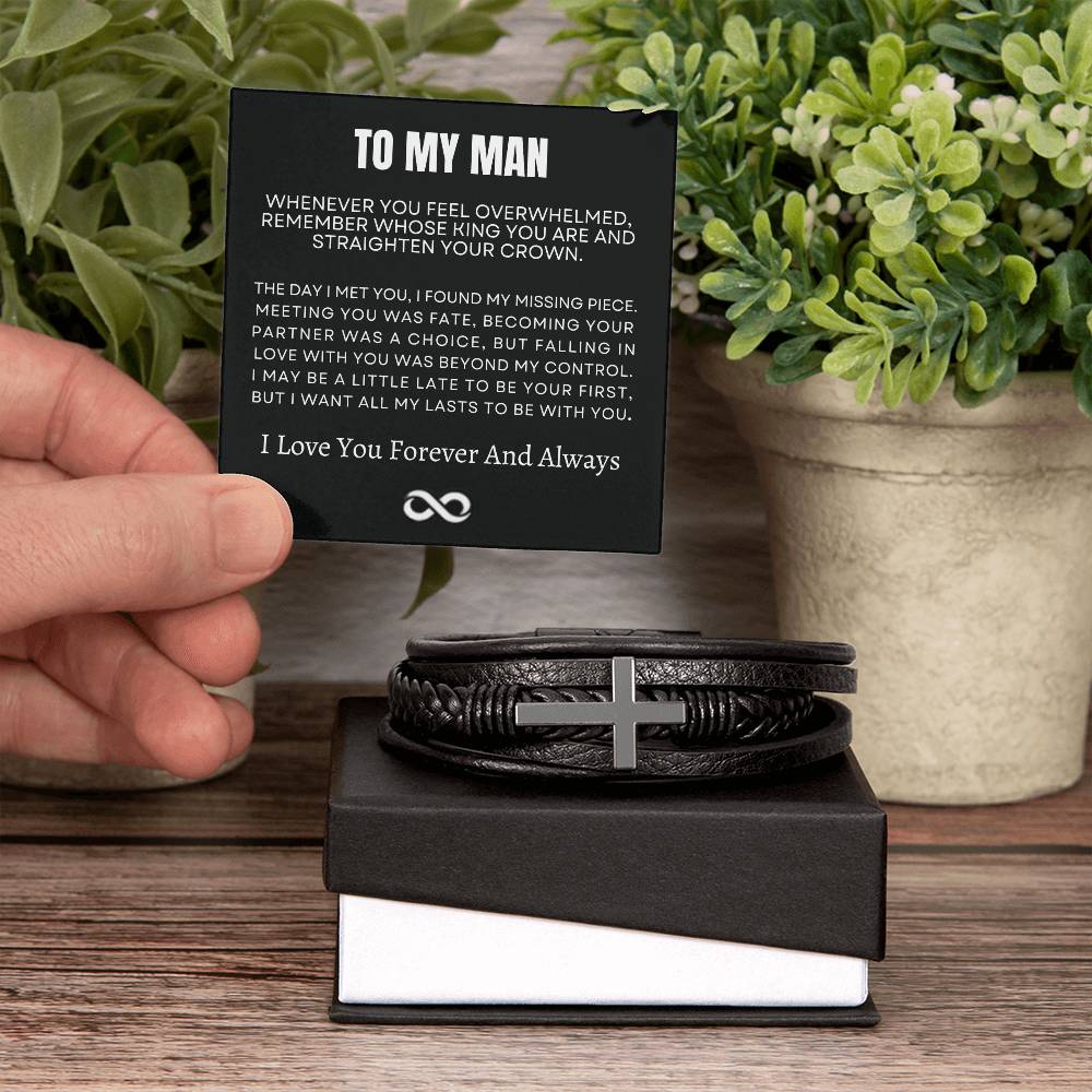 To My Man | Cross Bracelet