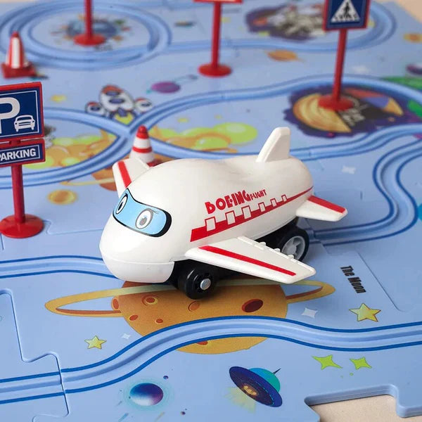 PuzzleRacer Educational Car Track Set