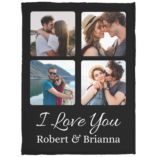 Personalized Couple Photo Blanket