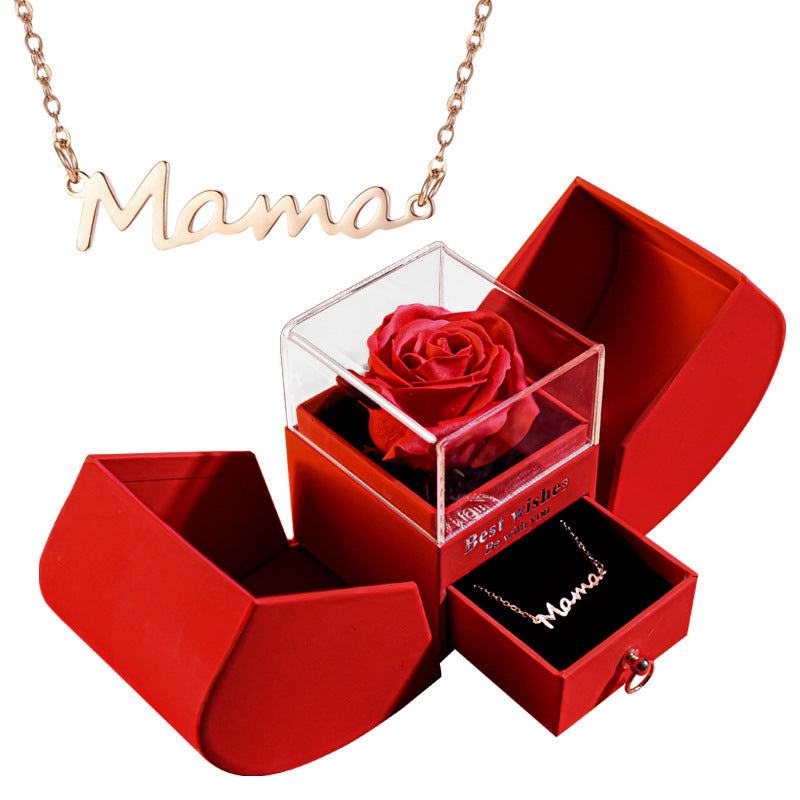 Eternal Rose Apple Gift Box Women Necklace