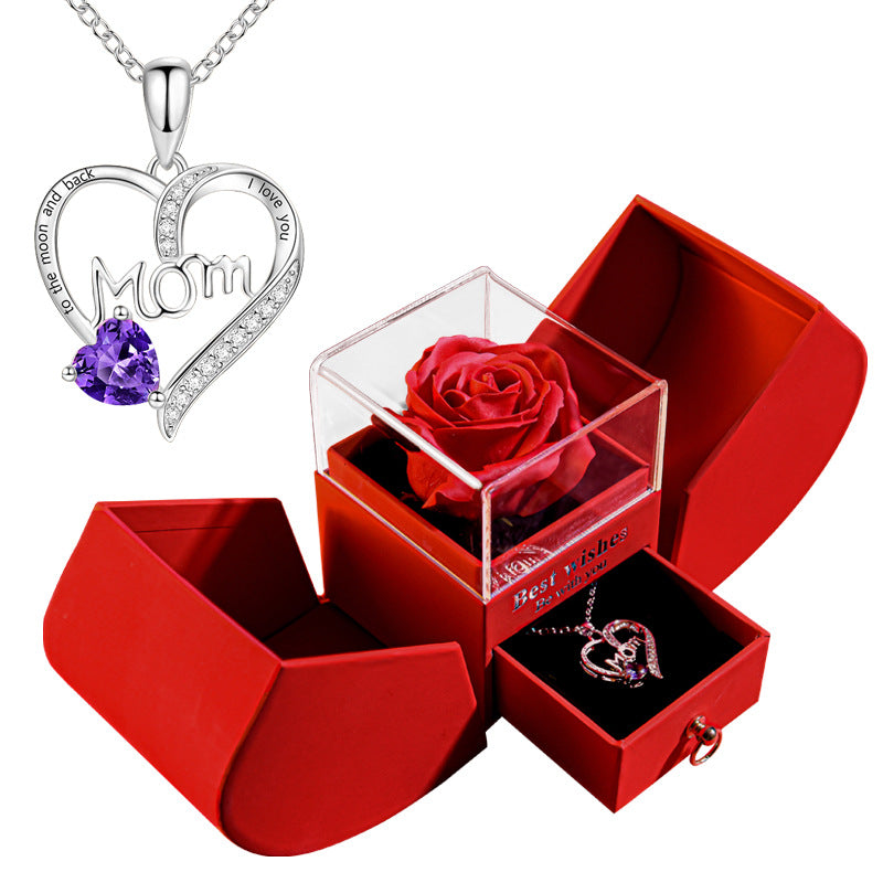 Eternal Rose Apple Gift Box Women Necklace