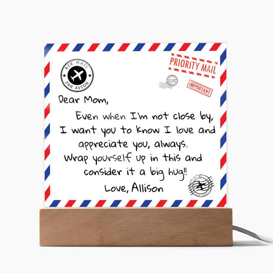 Dear Mom Letter Acrylic |Personalized Gift