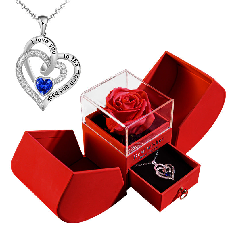 Eternal Rose Apple Gift Box Women Necklace