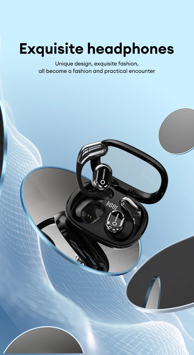 HYUNDAI HY-Y16 AI Headphones OWS Wireless Smart Earphones Cross-language communication Earbuds For Translating Recording Work