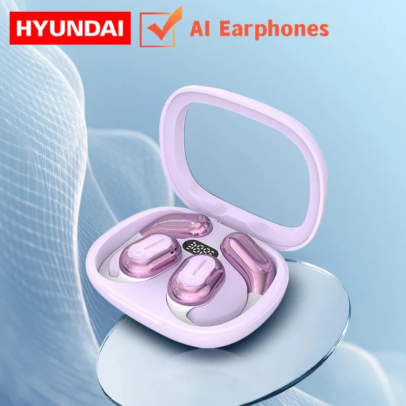 HYUNDAI HY-Y16 AI Headphones OWS Wireless Smart Earphones Cross-language communication Earbuds For Translating Recording Work