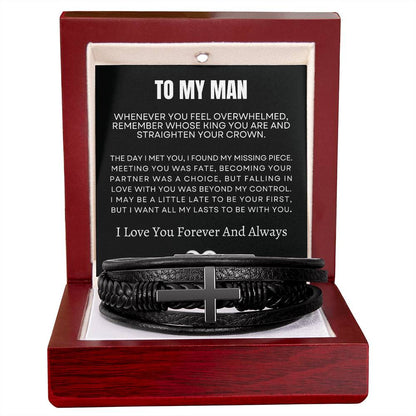 To My Man | Cross Bracelet