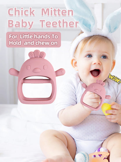 Chick Silicone Baby Teething Gloves