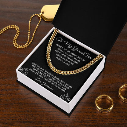To My Grandson | You've Made Me So Proud Of You - Cuban Link Chain