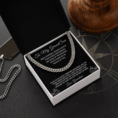 To My Grandson | You've Made Me So Proud Of You - Cuban Link Chain